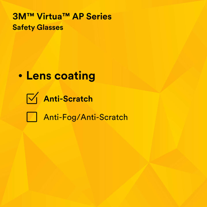 3M Virtua AP Protective Eyewear 11817-00000-20 Amber Hard Coat Lens