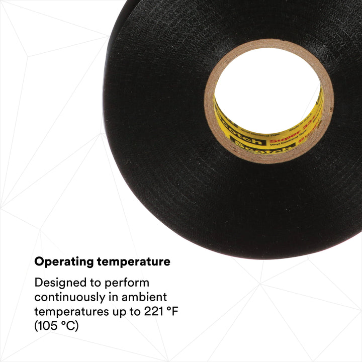 Scotch® Super 33+ Vinyl Electrical Tape, 1-1/2 in x 36 yd, 1-1/2 in
Core, Black