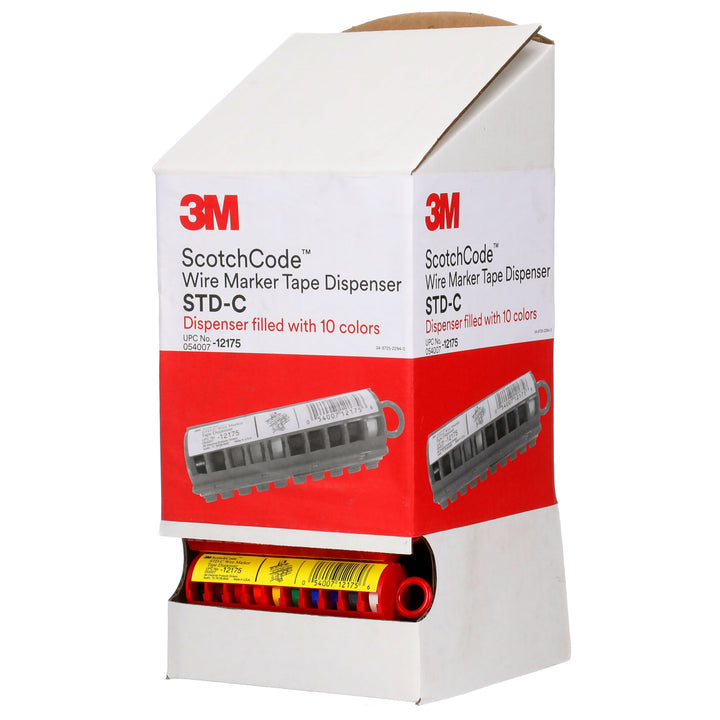 3M ScotchCode Wire Marker Tape Dispenser with Tape STD-C