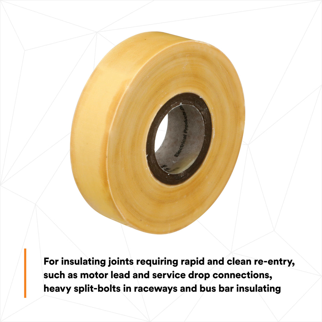 Scotch® Varnished Cambric Tape 2520, 3/4 in x 60 ft, Yellow, 1
roll/carton