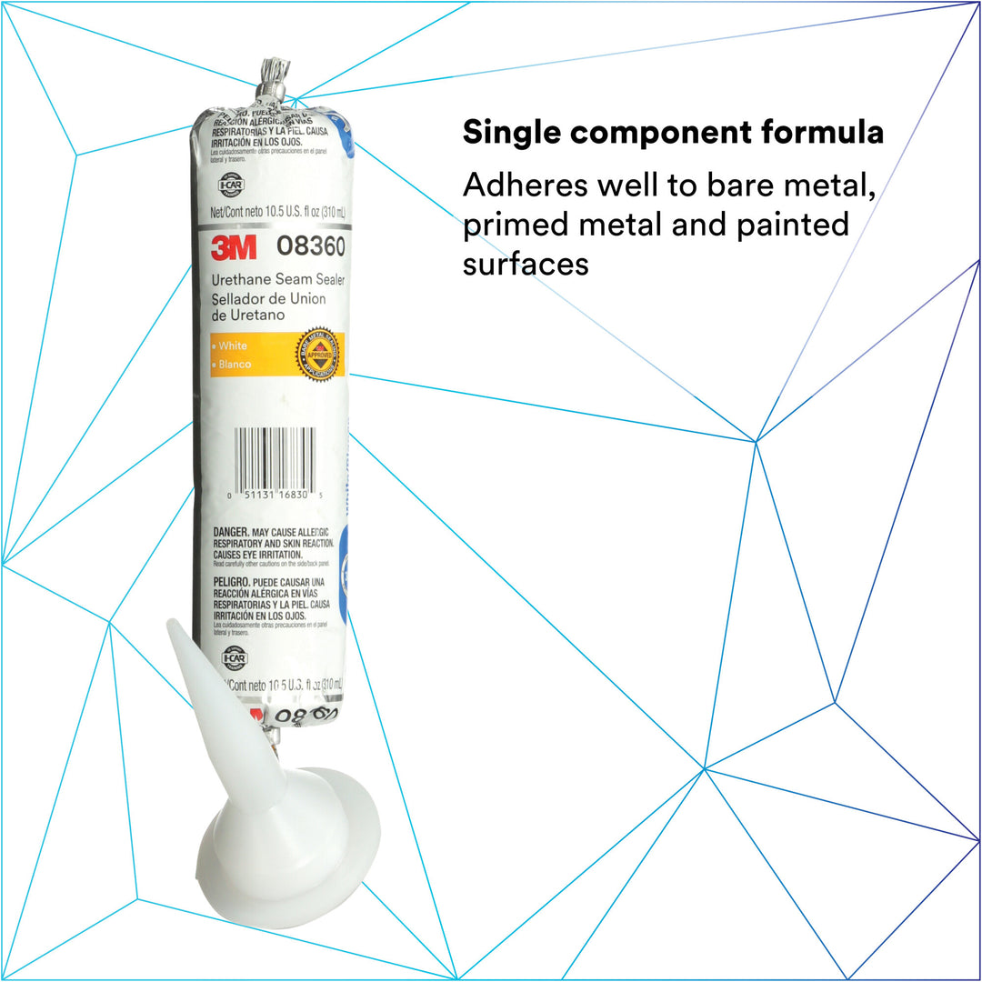 3M Urethane Seam Sealer, 08360, White, 310 mL Foil Pack