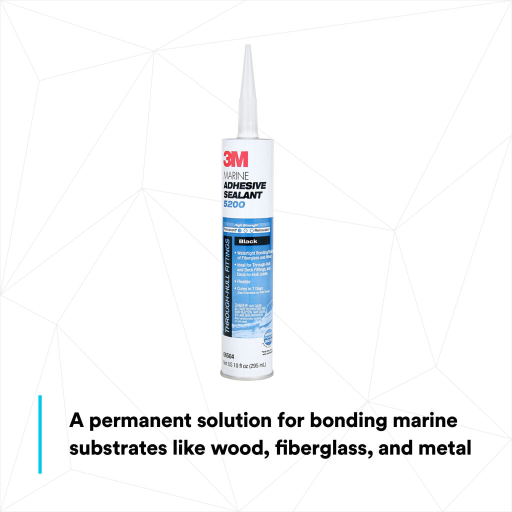 3M Marine Adhesive Sealant 5200, Black, 295 mL Cartridge