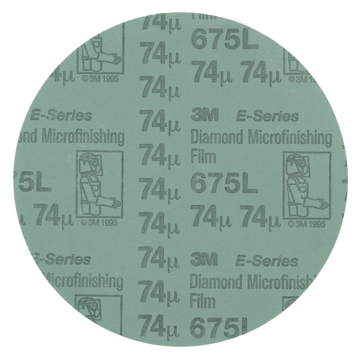 3M Diamond Microfinishing PSA Film Disc 675L, 12 in x NH 9 Mic