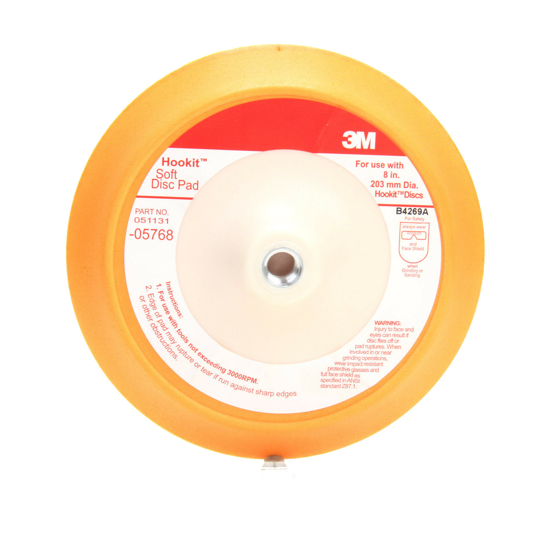 3M Hookit Soft Disc Pad, 05768, 8 inch