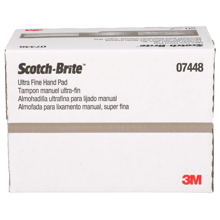 Scotch-Brite Hand Pad 7448, HP-HP, SiC Ultra Fine, Gray, 6 in x 9 in,
20/Carton