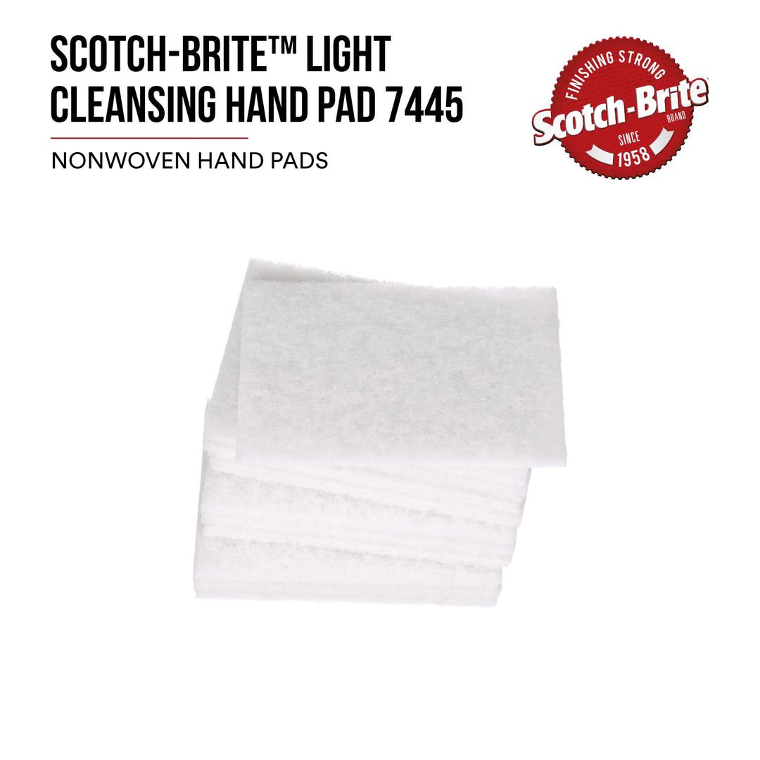 Scotch-Brite Light Cleansing Hand Pad 7445, HP-HP, Nepheline Syenite Super Fine