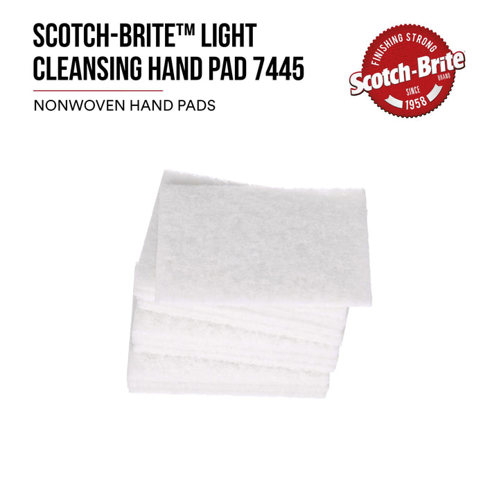 Scotch-Brite Light Cleansing Hand Pad 7445, HP-HP, Nepheline Syenite Super Fine