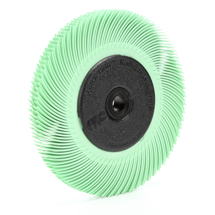 Scotch-Brite Radial Bristle Brush, 6 in x 7/16 in x 1 in 1 Micron with
Adapter