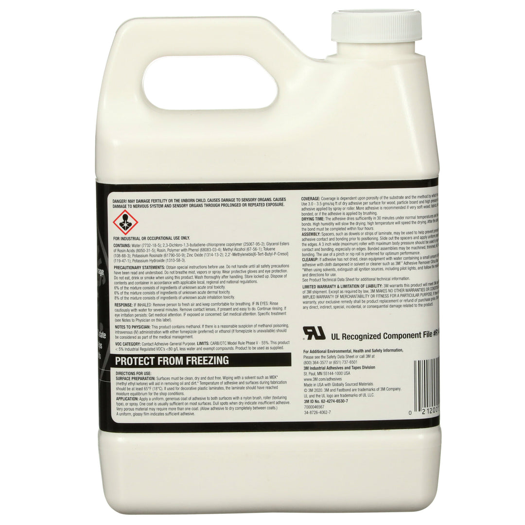 3M Fastbond Contact Adhesive 30NF, Neutral, 1 Quart Can