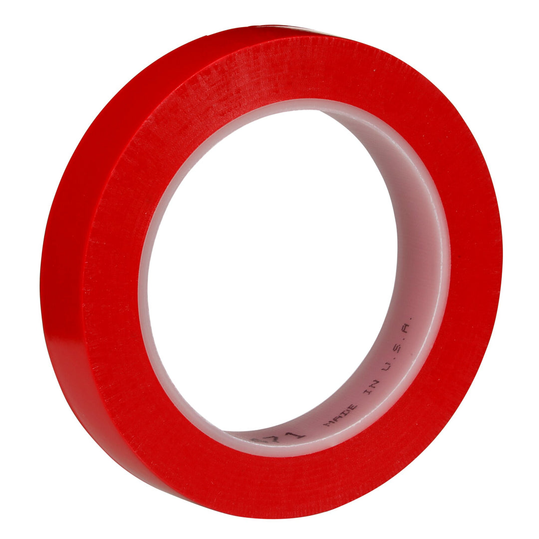 3M Vinyl Tape 471, Red, 3/4 in x 36 yd, 5.2 mil