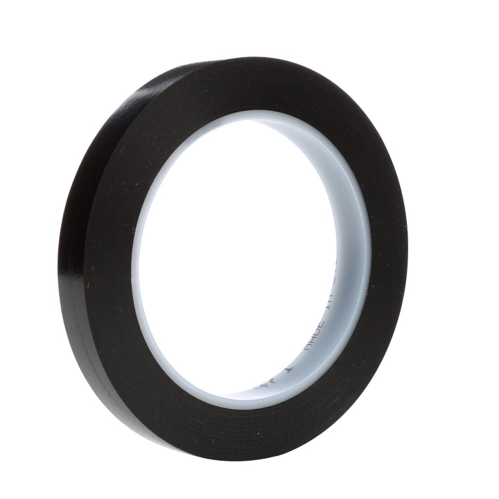 3M Vinyl Tape 471, Black, 1/2 in x 36 yd, 5.2 mil