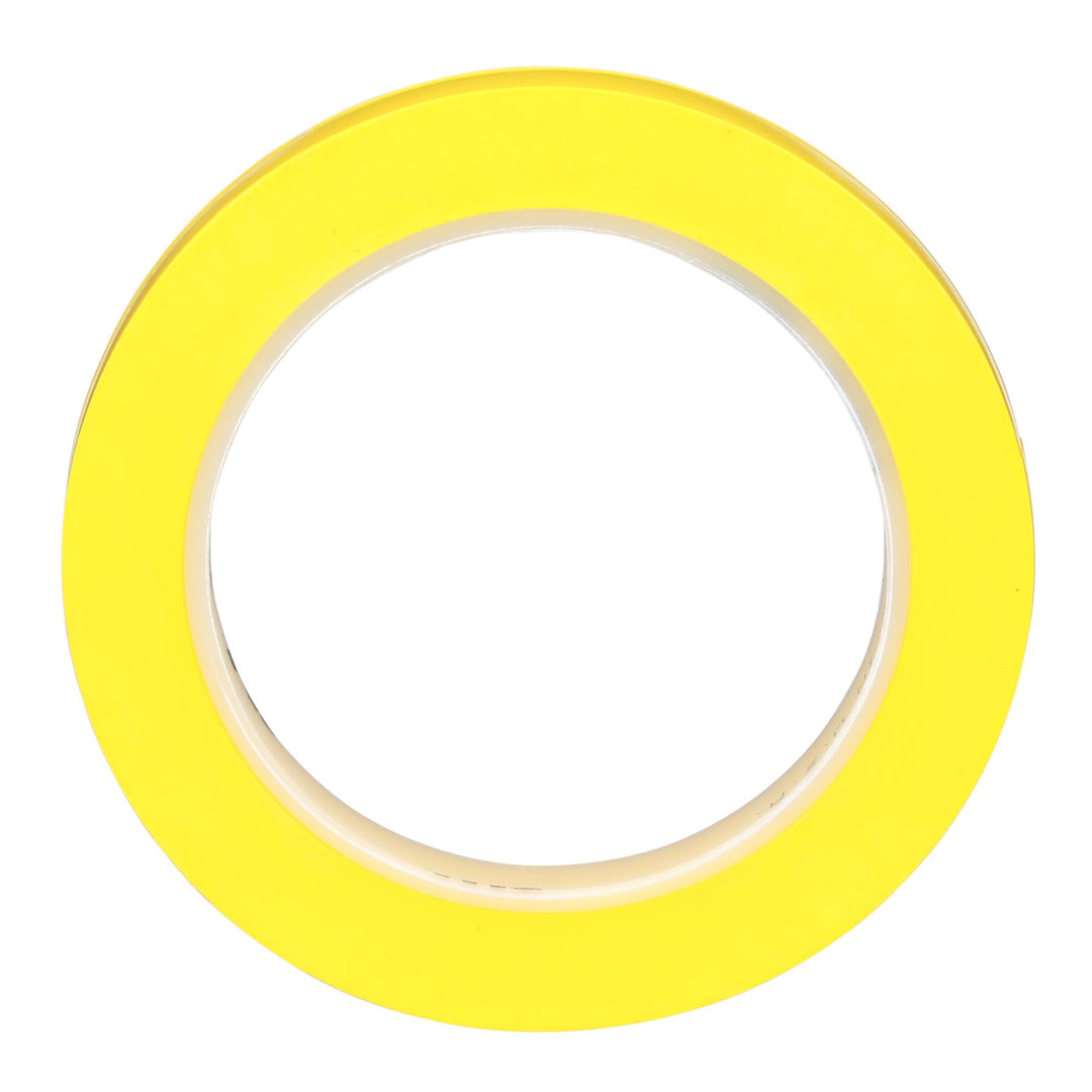 3M Vinyl Tape 471, Yellow, 1/2 in x 36 yd, 5.2 mil