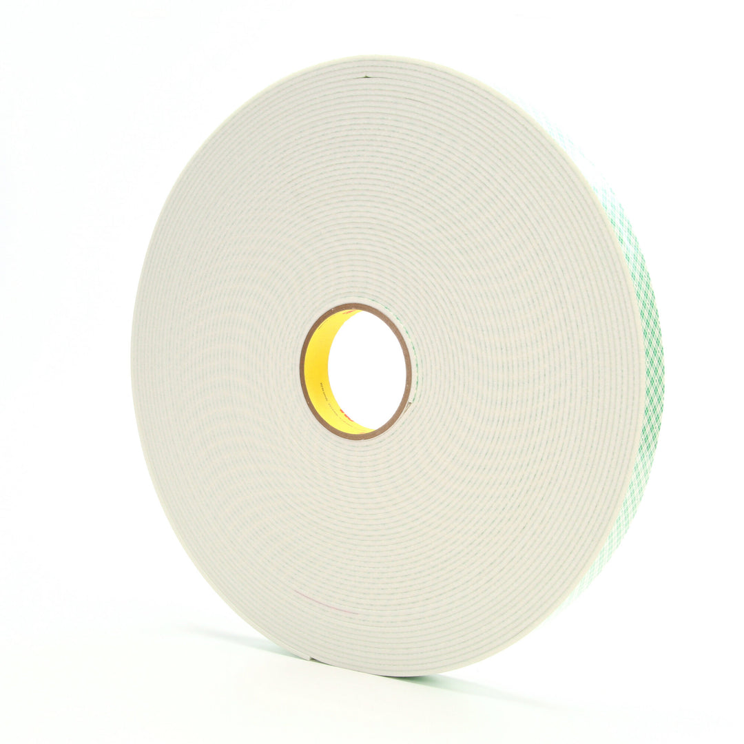 3M Double Coated Urethane Foam Tape 4008, Off White, 1 in x 36 yd, 125mil