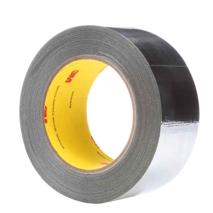 3M High Temperature Aluminum Foil Glass Cloth Tape 363, Silver, 1/2 inx 36 yd