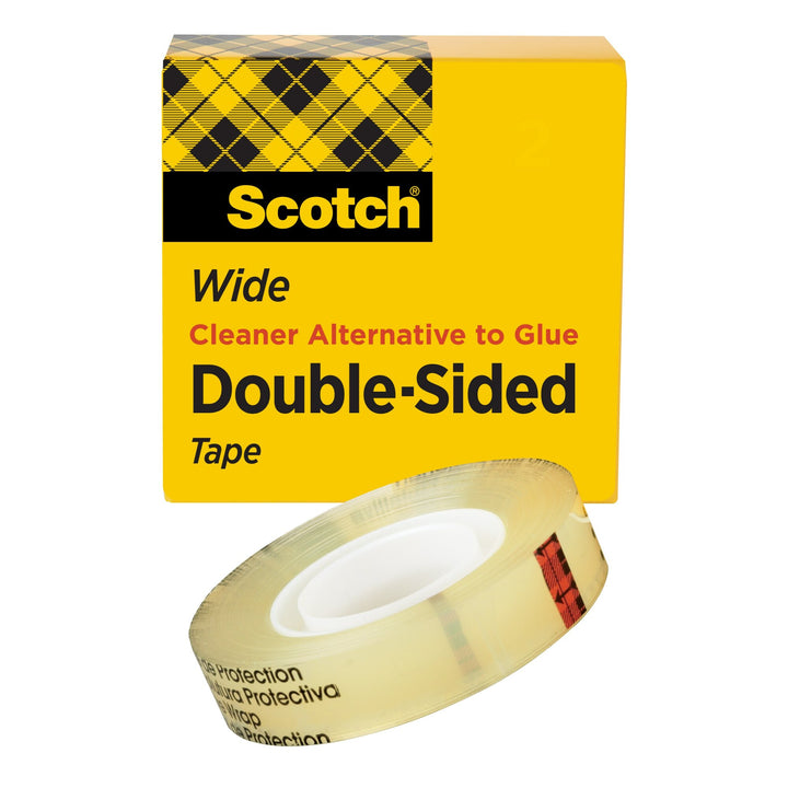 Scotch® Double Sided Tape 665, 1 in x 1296 in Boxed
