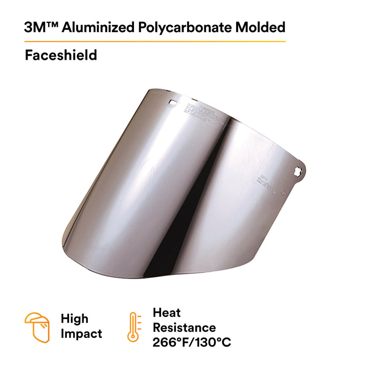 3M Aluminized Polycarbonate Molded Clear Faceshield Window,82504-00000