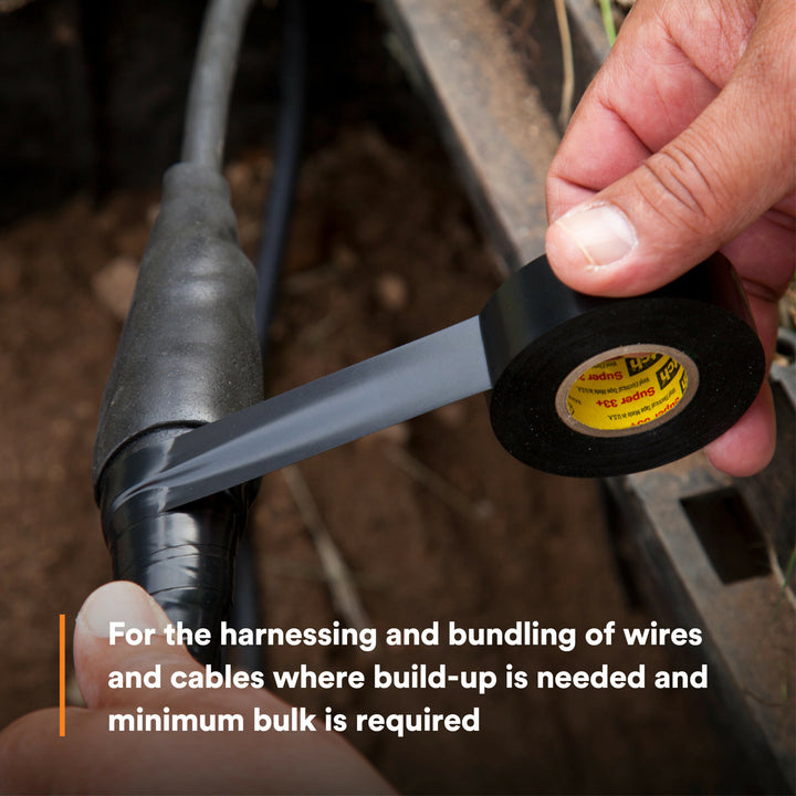 Scotch® Super 33+ Vinyl Electrical Tape, 2 in x 66 ft, 1-1/2 in Core,
Black