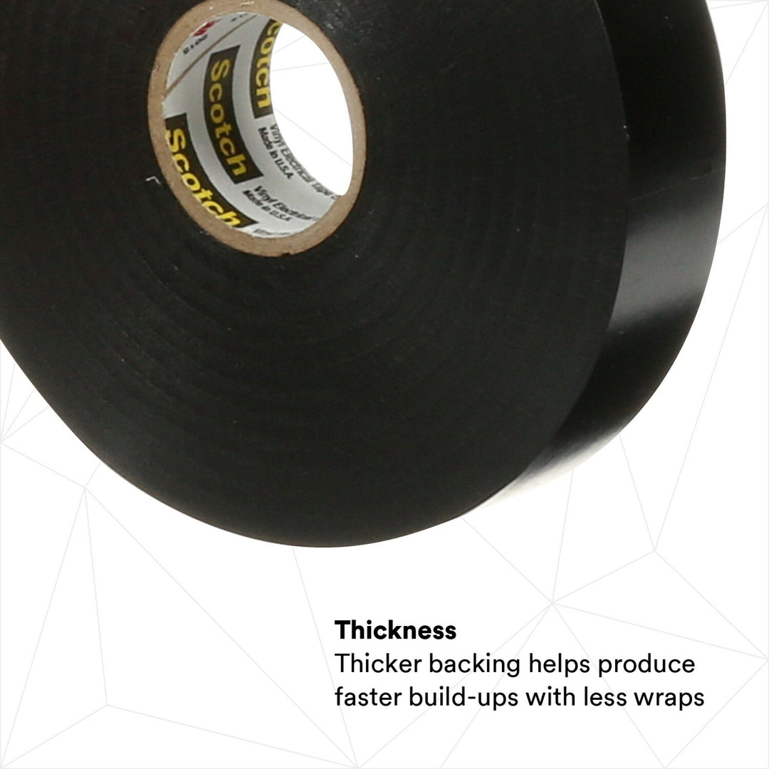 Scotch® Vinyl Electrical Tape Super 88, 3/4 in x 36 yd, Black, 12rolls/carton