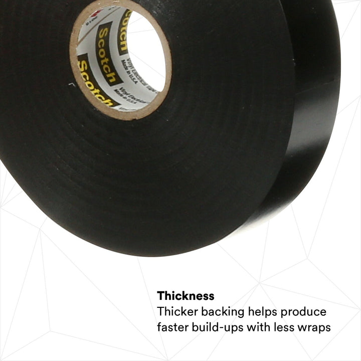 Scotch® Vinyl Electrical Tape Super 88, 3/4 in x 36 yd, Black, 12rolls/carton