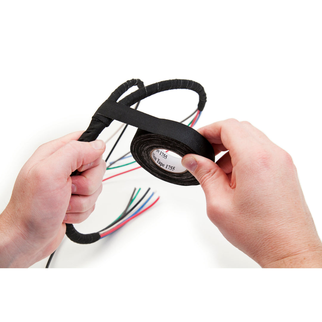 3M Temflex Cotton Friction Tape 1755, 3/4 in x 60 ft, Black