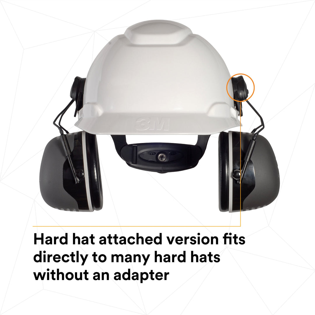 3M PELTOR X5 Earmuffs X5P3E37279(AAD), Hard Hat Attached