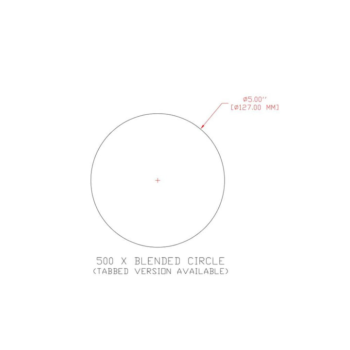 3M Microfinishing PSA Film Disc 268L, 15 Mic 3MIL, Type D, 5 in x NH,
Die 500X