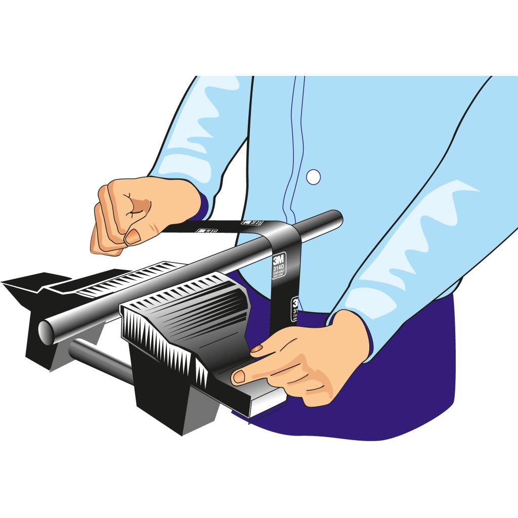 3M Utility Cloth Roll 314D, P150 J-weight, 1-1/2 in x 50 yd