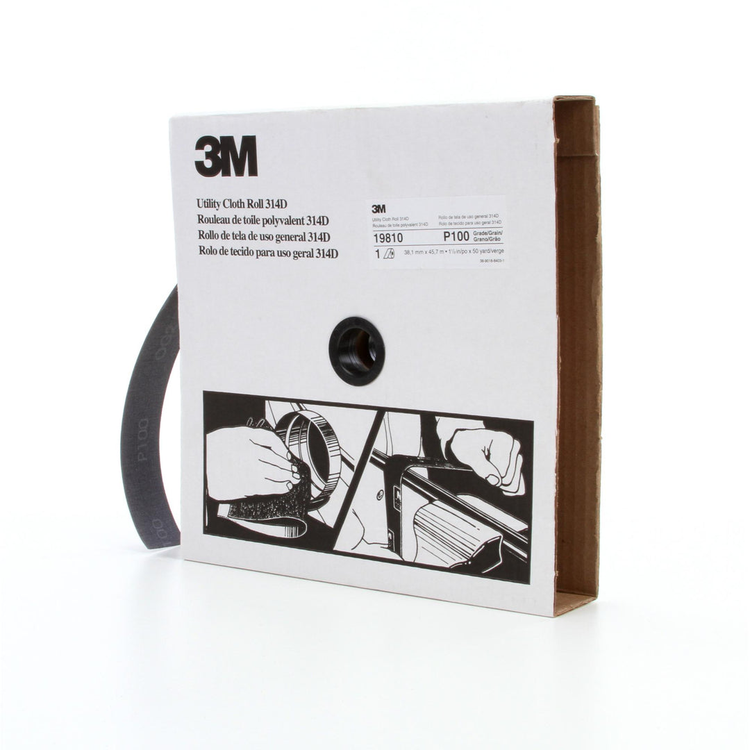 3M Utility Cloth Roll 314D, P100 J-weight, 1-1/2 in x 50 yd