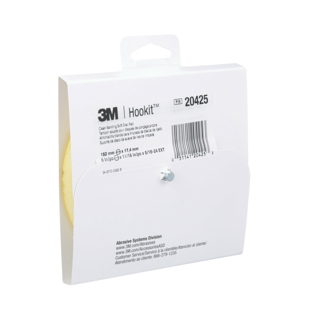 3M Xtract Low Profile Finishing Back-up Pad, 20425, 152 mm x 17.5 mm x7.93 mm