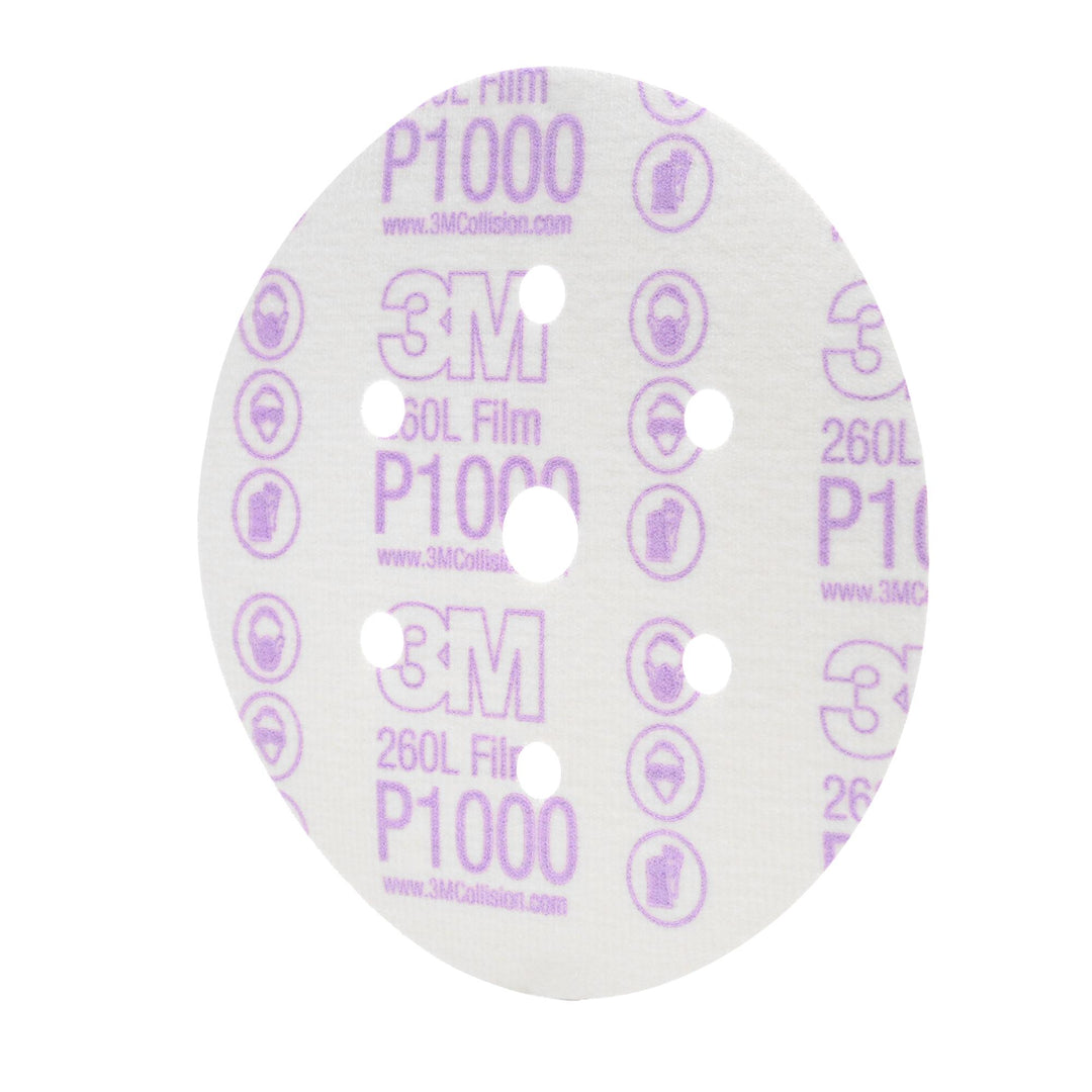 3M Hookit Finishing Film Abrasive Disc 260L, 01069, 6 in, Dust Free,
P1000
