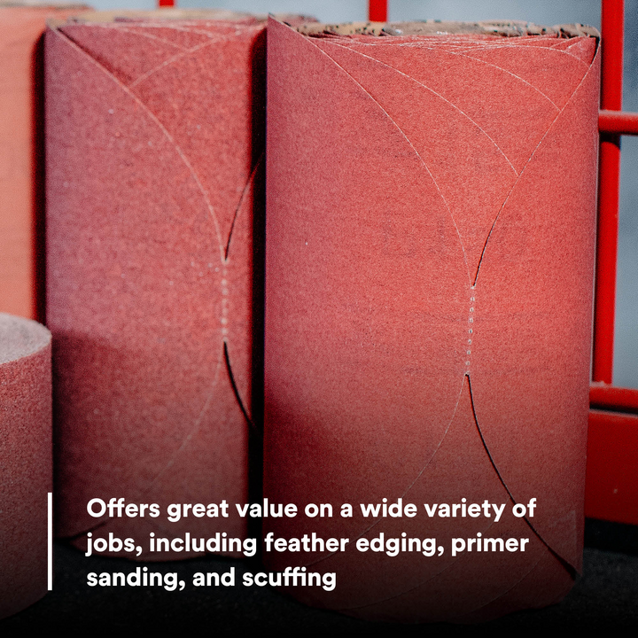 3M Red Abrasive Stikit Disc, 01109, 6 in, P320 grade, 100 discs per
roll