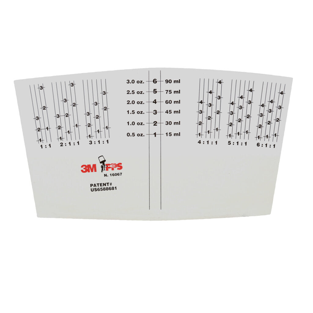 3M PPS Mix Ratio Insert - Generic, 16067, 3 oz, 10 inserts per pack