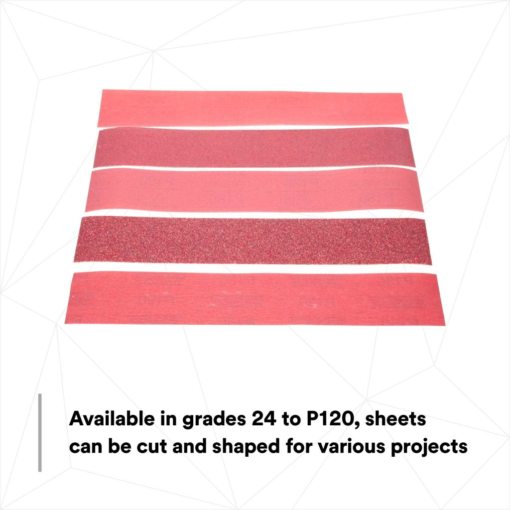 3M Red Abrasive Stikit Sheet Roll, 01688, P80, 2-3/4 in x 25 yd, D
weight