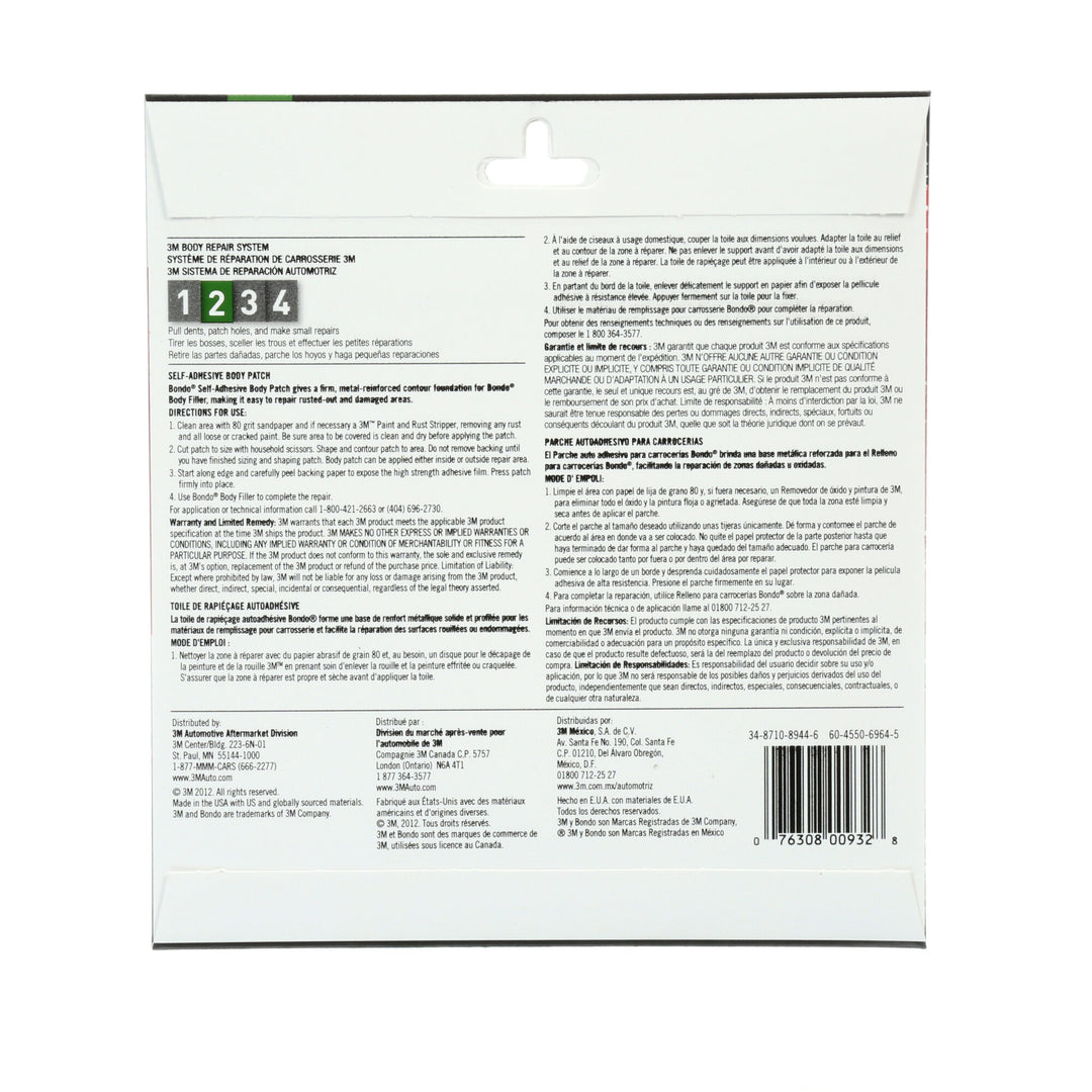 Bondo® Self-Adhesive Body Patch 00932
