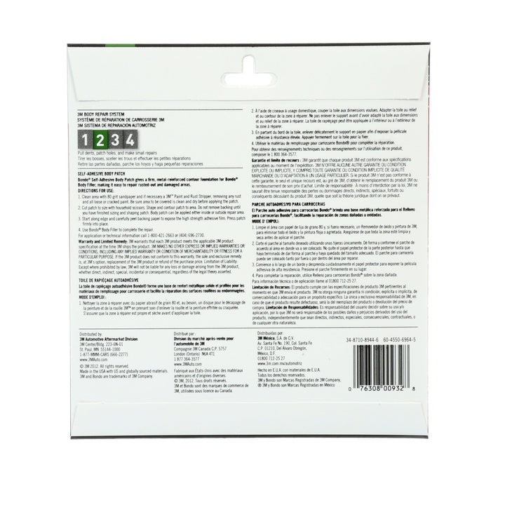 Bondo® Self-Adhesive Body Patch 00932