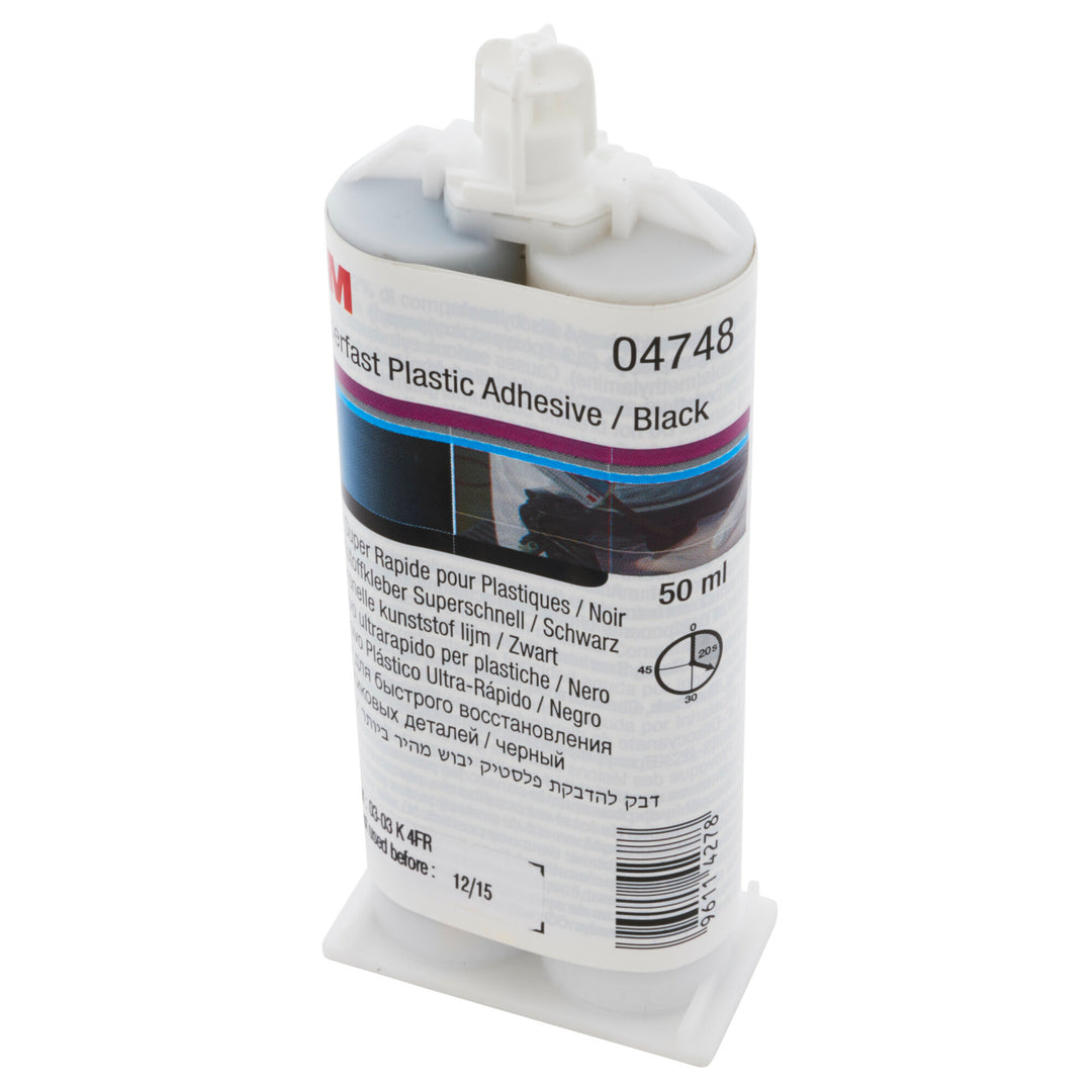 3M Super-Fast Repair Adhesive, 04248, Black, 200 mL Cartridge, 6 percase