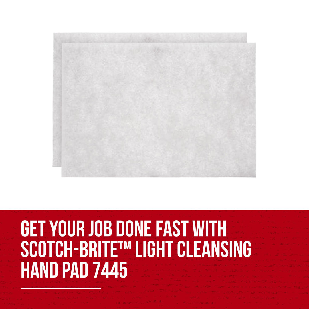 Scotch-Brite Light Cleansing Hand Pad 7445B, HP-HP, Nepheline Syenite Super Fine