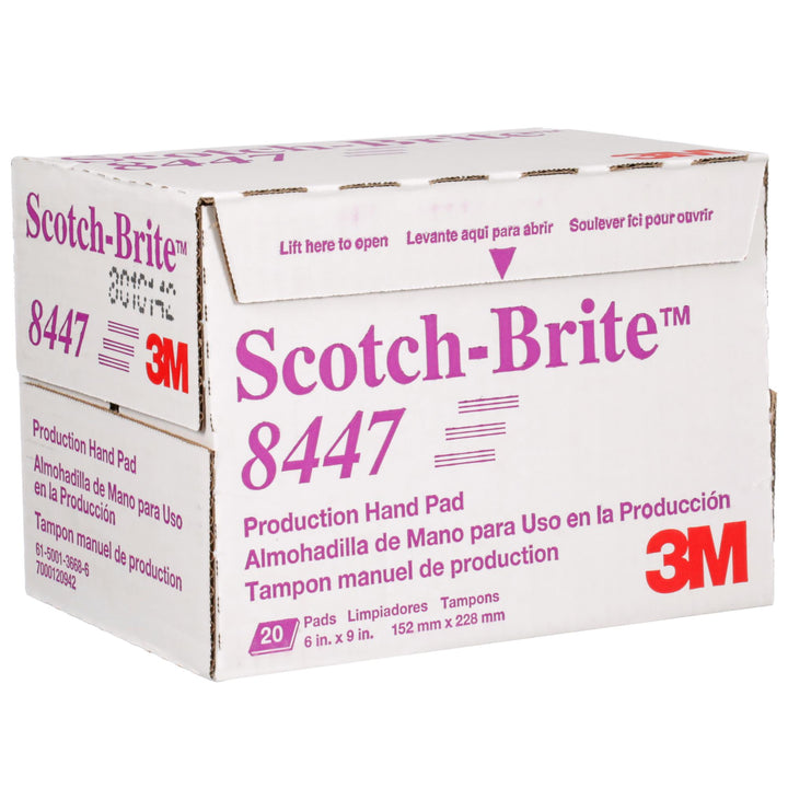 Scotch-Brite Production Hand Pad 8447, HP-HP, A/O Very Fine, Maroon, 6
in x 9 in