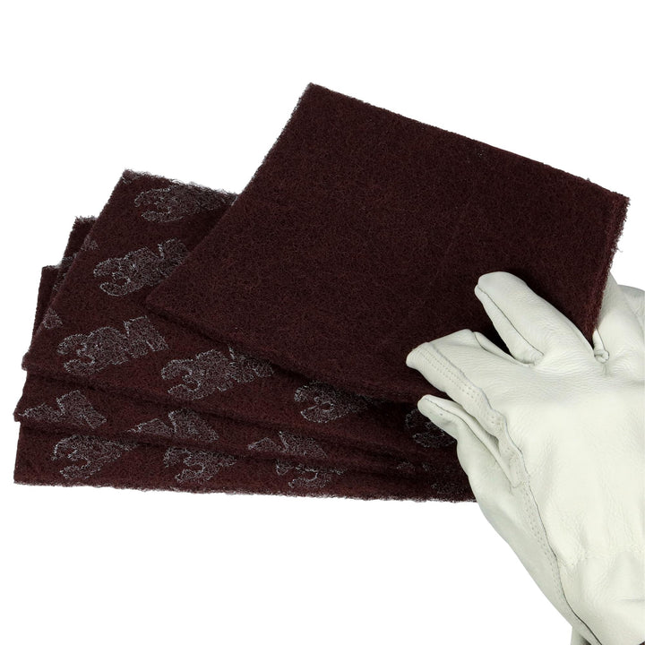 Scotch-Brite Production Hand Pad 8447, HP-HP, A/O Very Fine, Maroon, 6
in x 9 in