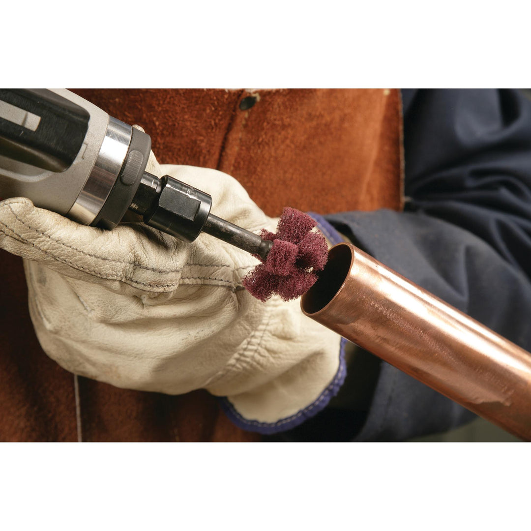 Scotch-Brite Cross Buff, 1-1/2 in x 3/8 in x 2 PLY x 8-32 High Strength
A MED