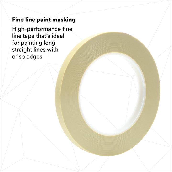 Scotch® Fine Line Tape 218, Green, 3/8 in x 60 yd, 5.0 mil