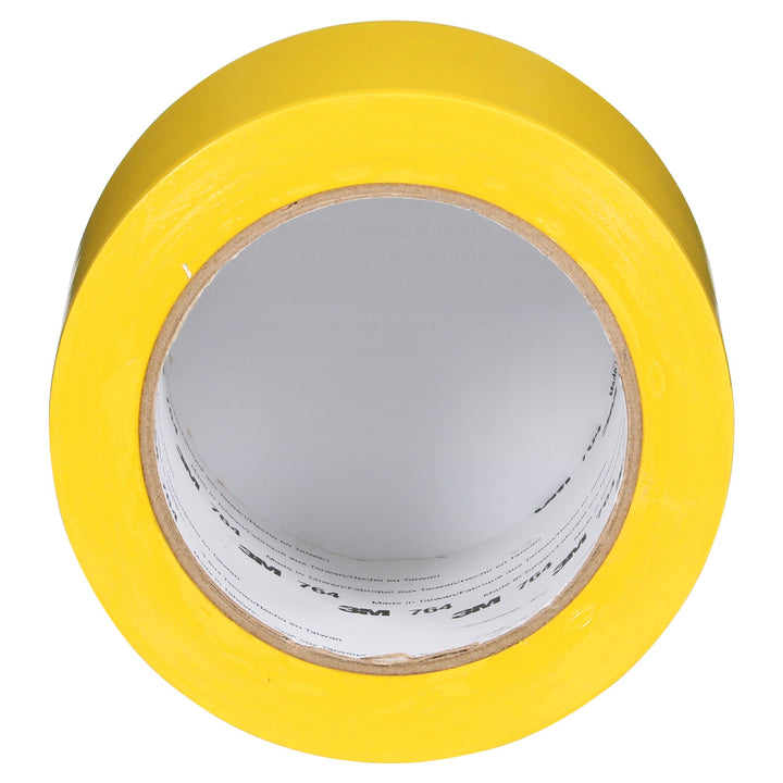 3M General Purpose Vinyl Tape 764, Yellow, 3 in x 36 yd, 5 mil, 12 Roll/Case