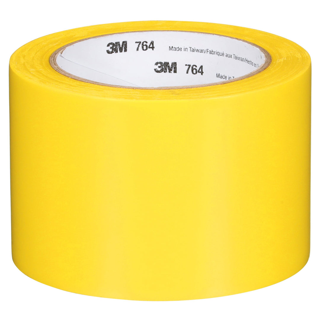 3M General Purpose Vinyl Tape 764, Yellow, 3 in x 36 yd, 5 mil, 12 Roll/Case