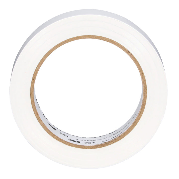 3M General Purpose Vinyl Tape 764, White, 1 in x 36 yd, 5 mil, 36 Roll/Case