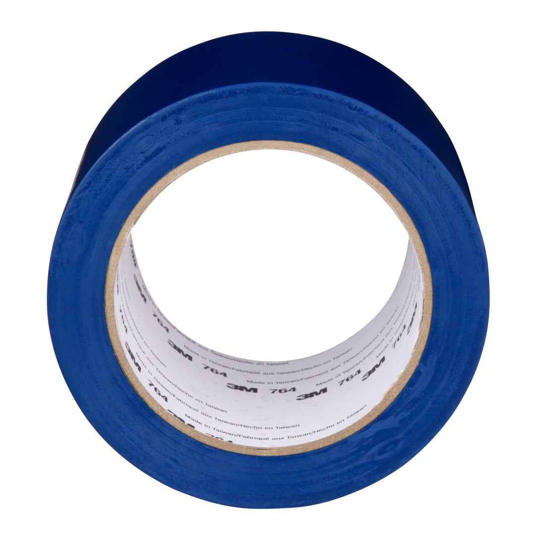 3M General Purpose Vinyl Tape 764, Blue, 3 in x 36 yd, 5 mil, 12 Roll/Case