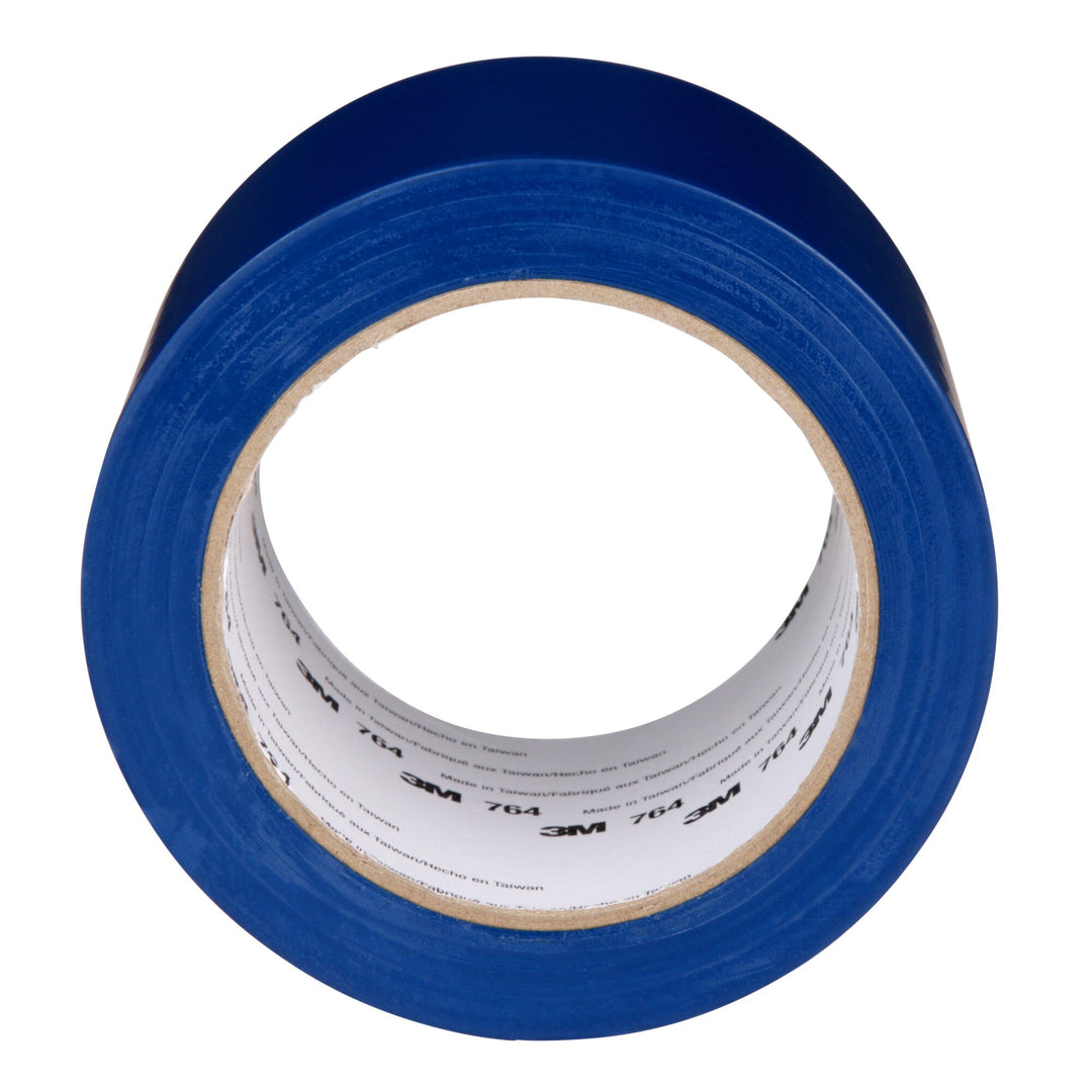 3M General Purpose Vinyl Tape 764, Blue, 3 in x 36 yd, 5 mil, 12 Roll/Case