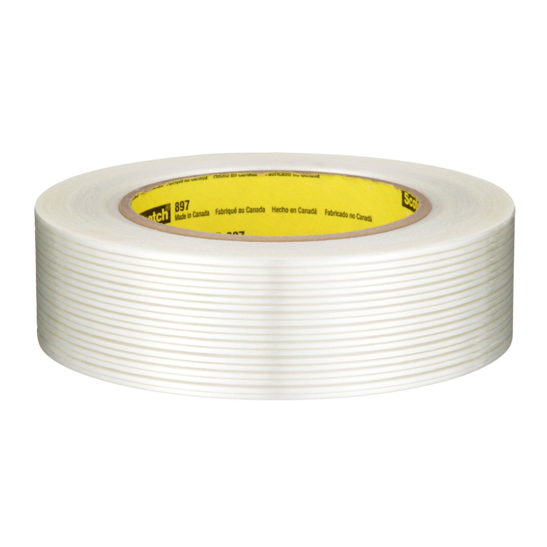 Scotch® Filament Tape 897, Clear, 36 mm x 55 m, 5 mil