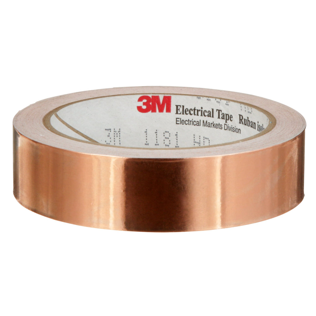 3M EMI Copper Foil Shielding Tape 1181, 1 in x 18 yd (25,40 mm x 16,5
m)