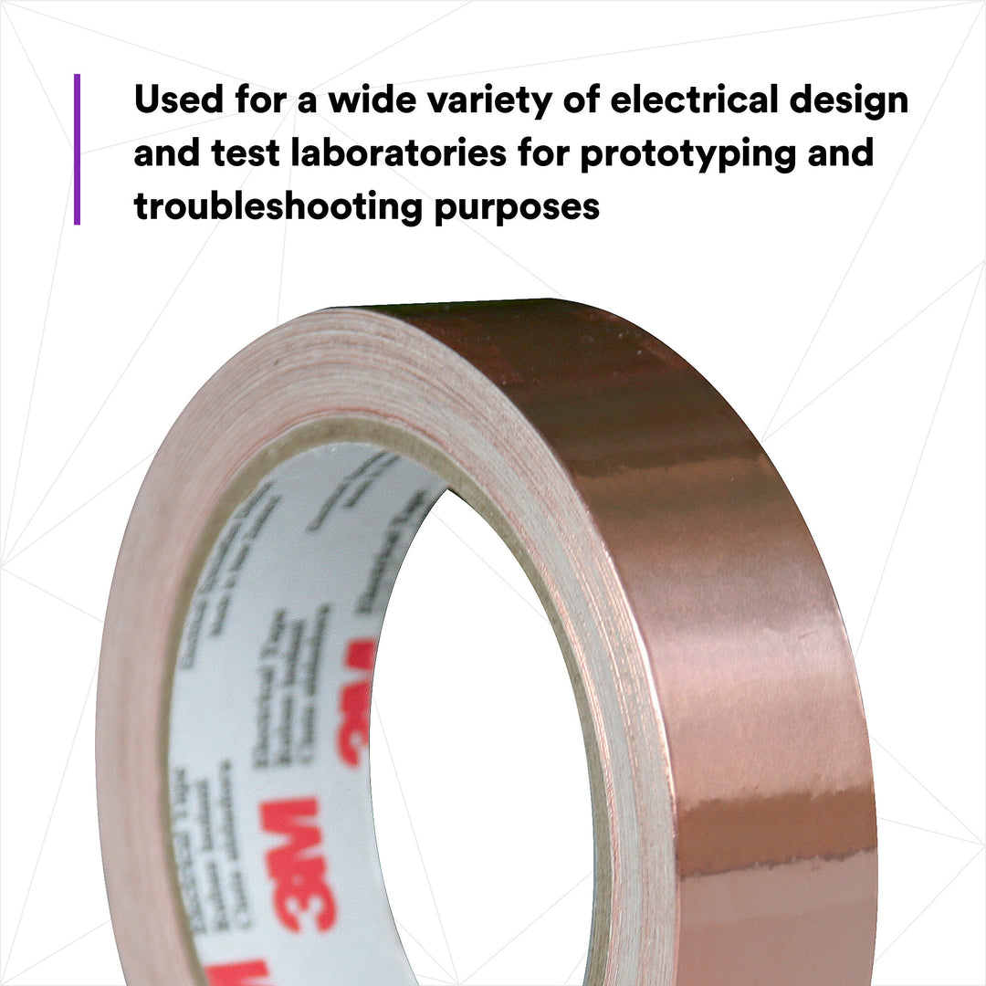 3M EMI Copper Foil Shielding Tape 1181, 2 in x 18 yd (50,80 mm x 16.5
m)