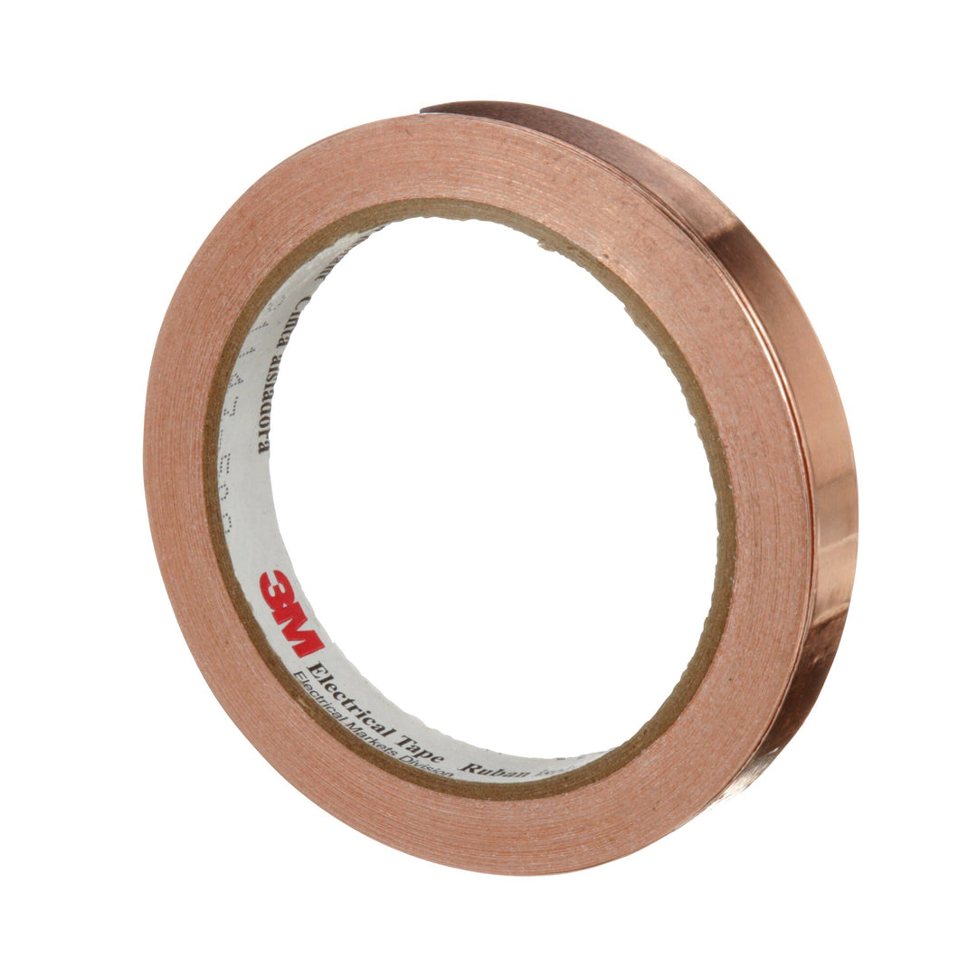 3M EMI Copper Foil Shielding Tape 1181, 1/2 in x 18 yd (12.70 mm x 16.5
m)
